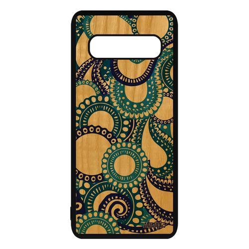 Coque Silicone Pour S10 Bois Veritable Motif Cachemire Ethnique A S... on Productcaster.