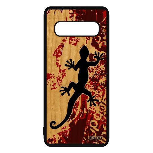 Coque En Bois S10 Plus Silicone Salamandre Mobile Portable Jolie Sa... on Productcaster.