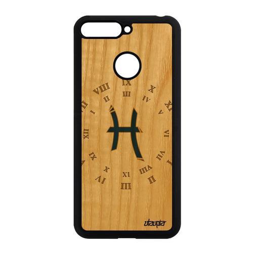 Coque Signe Poisson Honor 7a En Bois Silicone Horoscope Etui 4g Ble... on Productcaster.