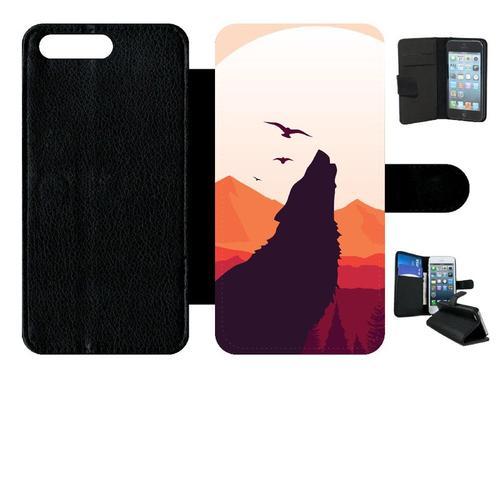 Etui A Rabat - Loup La Pleine Lune - Compatible Avec Huawei Y6 (201... on Productcaster.