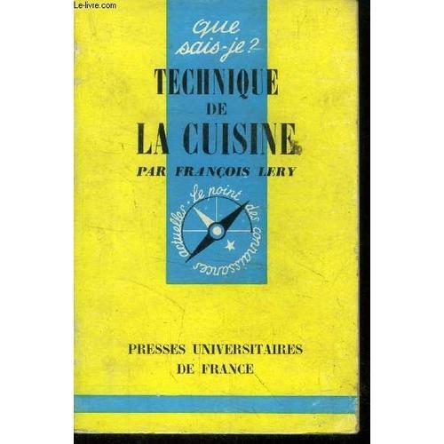 Technique De La Cuisine (Collection Que Sais-Je? N°1024) on Productcaster.