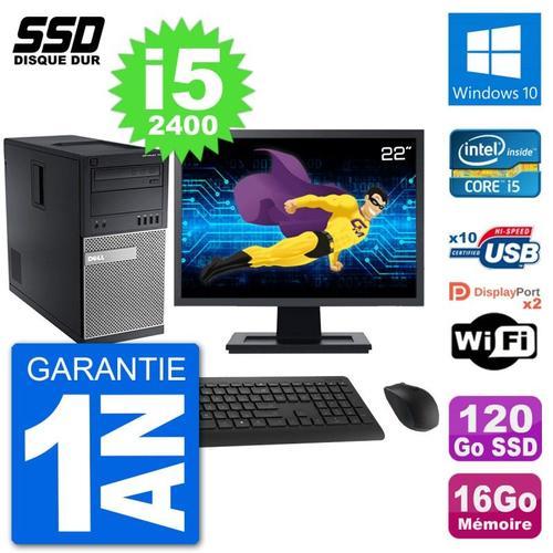 PC Tour Dell 7010 Ecran 22" Intel i5-2400 RAM 16Go SSD 120Go Window... (Reconditionné) on Productcaster.