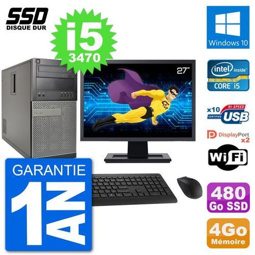 PC Tour Dell 7010 Ecran 27" Intel Core i5-3470 RAM 4Go SSD 480Go Wi... (Reconditionné) on Productcaster.