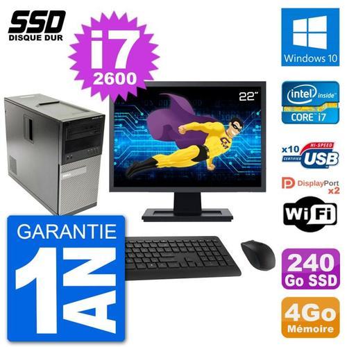 PC Tour Dell 7010 Ecran 22" Intel Core i7-2600 RAM 4Go SSD 240Go Wi... (Reconditionné) on Productcaster.