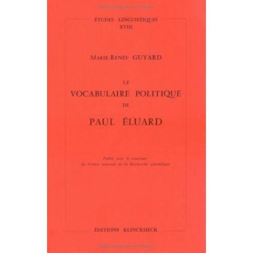 Le Vocabulaire Politique De Paul Eluard on Productcaster.