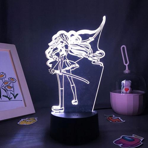 Lampe Néon 3d Adaptée À L'anime Blood C Saya Kisaragi, Lampe De Che... on Productcaster.