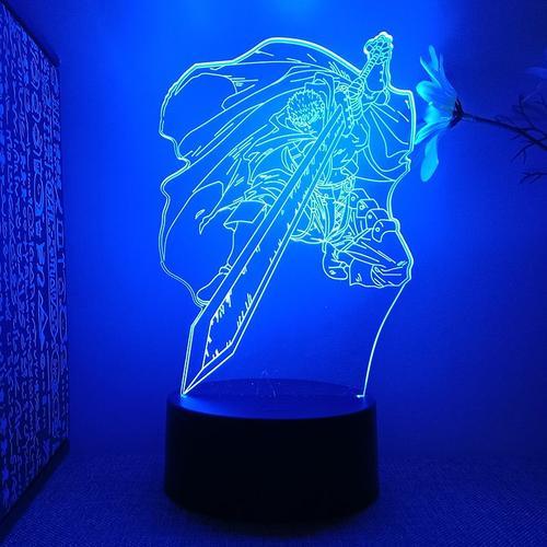 Convient Pour Berserk Guts 3d Led Lampe De Chambre Lampe De Chevet ... on Productcaster.