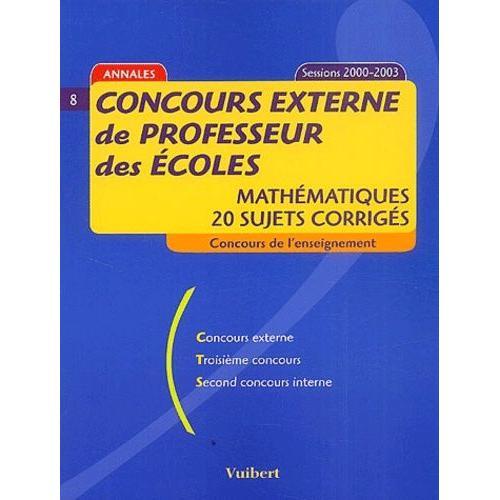 Mathématiques Concours Externe De Professeur Des Écoles - 20 Sujets... on Productcaster.