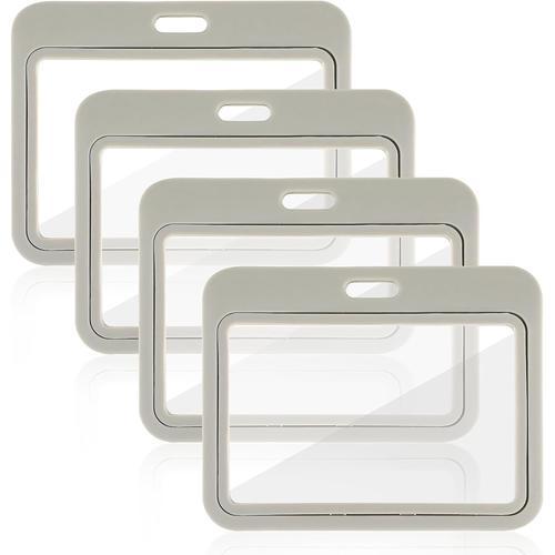 Porte Badge, 4pcs Porte-Cartes Horizontal En Porte Carte Plastique ... on Productcaster.