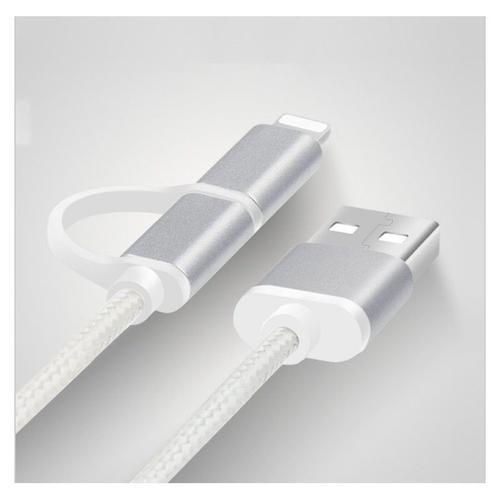 Cable 2 en 1 Pour GIONEE S6S Android & Apple Adaptateur Micro USB L... on Productcaster.