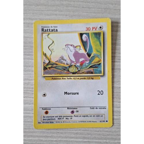 Carte Rattata 61/102 De 1995 on Productcaster.