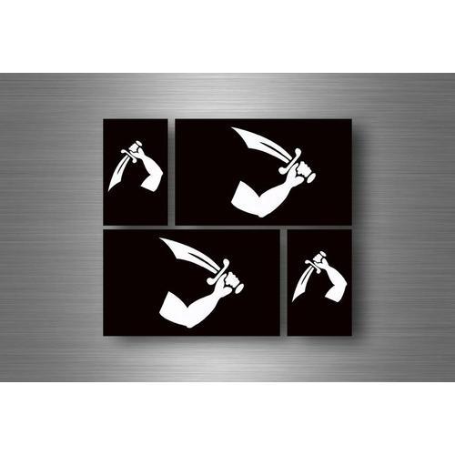 4x Autocollant Sticker Voiture Jolly Roger Drapeau Pirate Biker Jac... on Productcaster.