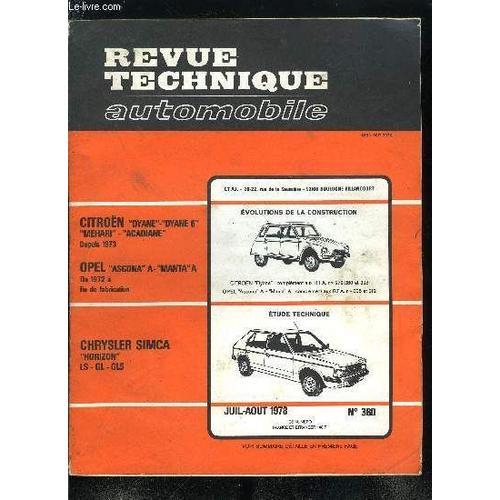 Revue Technique Automobile N° 380 - Etude Technique Et Pratique Chr... on Productcaster.