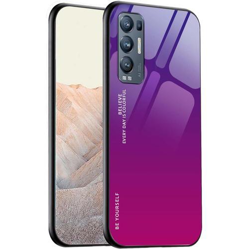 Coque Pour Oppo Find X3 Neo, Verre Dégradé, Étui De Protection Arri... on Productcaster.