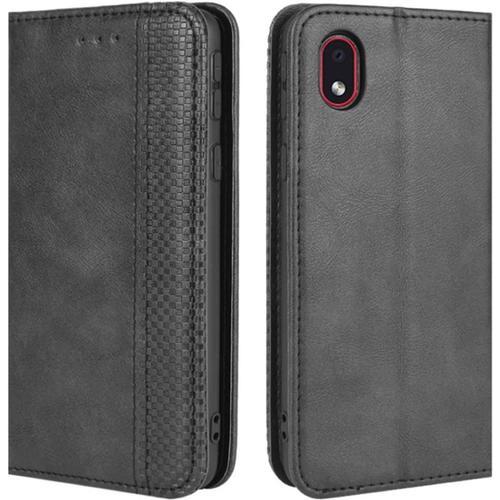 Coque Pour Samsung Galaxy A01 Core Case, Rétro Cuir Antichoc Flip C... on Productcaster.