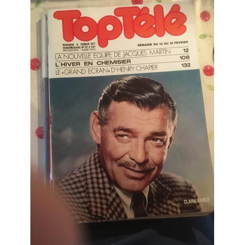 Top Télé N° 22 Clark Gable Jacques Martin Henry Chapier on Productcaster.