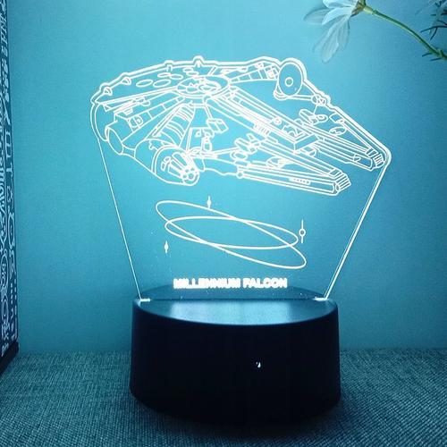 Lampe De Chevet Adaptée Au Vaisseau Spatial Millennium Falcon 3, Ve... on Productcaster.