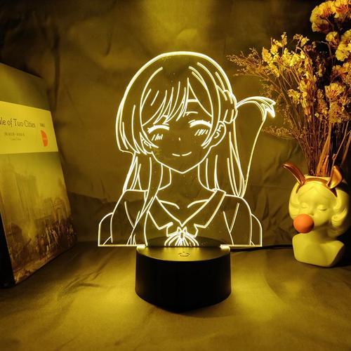 Lampe De Chevet Adaptée À Kanojo Okarishimasu Ichinose Chizuru, Vei... on Productcaster.