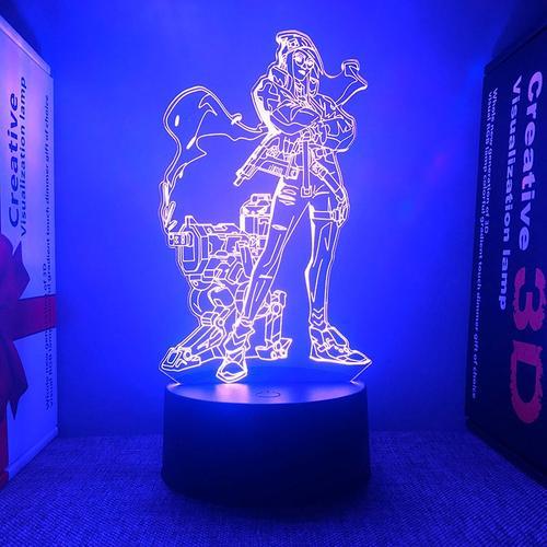 Convient Pour Valorant Killjoy Statue 3d Lampe À Led Lampe Lampe De... on Productcaster.