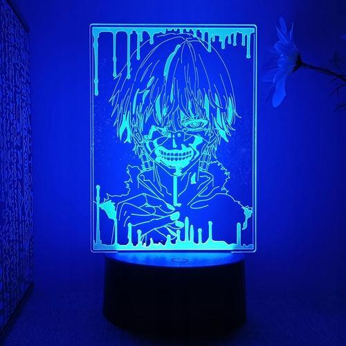 Lampe Led 3d Adaptée À Tokyo Ghoul Kaneki Ken, Lampe De Chevet, Vei... on Productcaster.