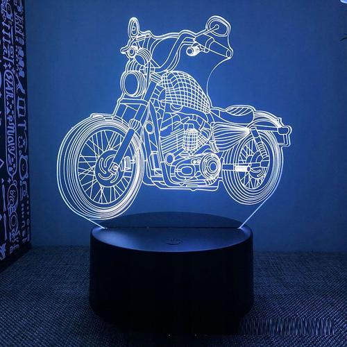 Lampe Led 3d Pour Motos De Course En Montagne, Lampe De Chevet, Vei... on Productcaster.