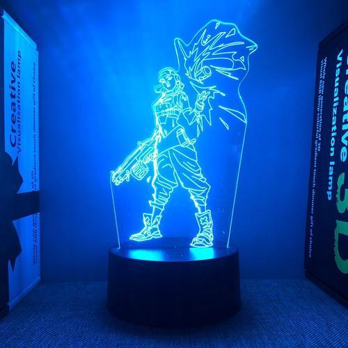 Convient Pour Valorant Figure Raze 3d Lampe À Led Lampe De Chevet V... on Productcaster.