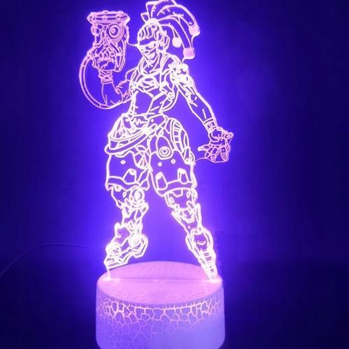 Convient Pour Overwatch Ow Dva 3d Led Jeu Héros Lampe Lampe De Chev... on Productcaster.