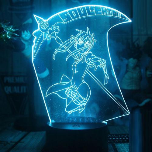 Convient À Soul Eater 3d Led Lampe De Chambre Lampe De Chevet Veill... on Productcaster.