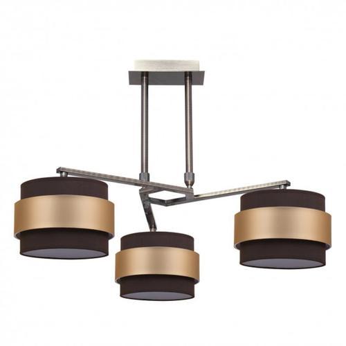 Fab 066453014 | Brême Cuir / Lampe Marron-Or 3xe14 (Regx55) on Productcaster.