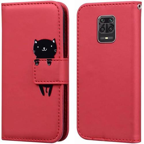 Coque For Xiaomi Redmi Note 9 Pro, Design Animé Chat Noir Motif Pu ... on Productcaster.