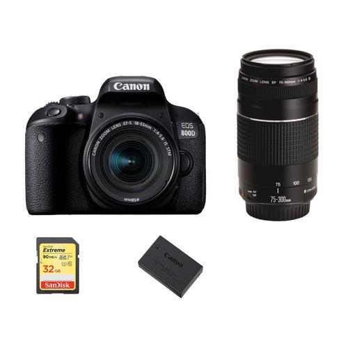 CANON EOS 800D reflex 24.2 mpix KIT EF-S 18-55mm F4-5.6 IS STM + Ob... on Productcaster.