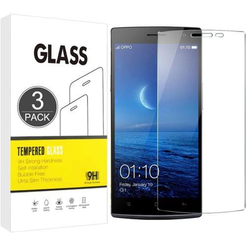 3 Pièces Verre Trempé Incassable 9h Compatible Avec Oppo Find 7, Hd... on Productcaster.