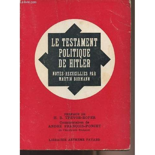 Le Testament Politique De Hitler on Productcaster.