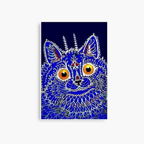 Canevas imprimer CHAT GOTHIQUE : Vintage Louis Wain Abstrait décora... on Productcaster.