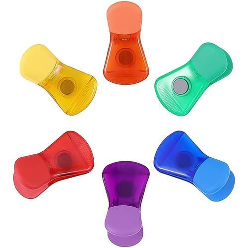 Lot de 6 aimants multicolores pour réfrigérateur avec pince - Pour ... on Productcaster.