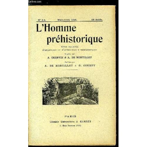 L Homme Préhistorique N° 3-4 - Poteries Champenoises Ornées Au Grap... on Productcaster.