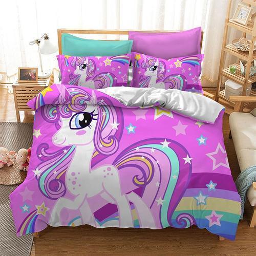 Unicorn Animal Parure De Couette Housse De Couette + Taies D'oreill... on Productcaster.