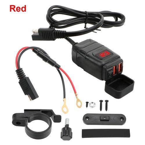 Rouge - Chargeur Usb Pour Moto, 12v, 3.0, Adaptateur D'alimentation... on Productcaster.