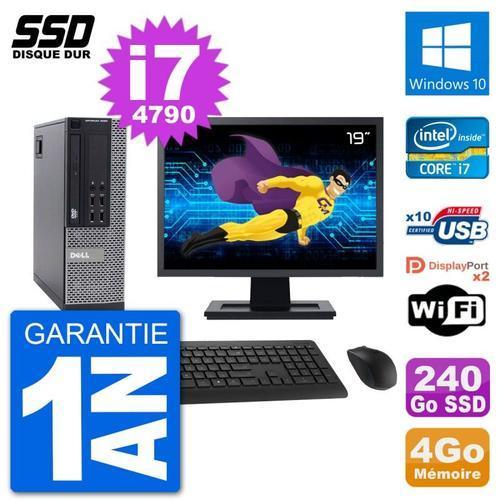 PC Dell 9020 SFF Ecran 19" Intel Core i7-4790 RAM 4Go SSD 240Go Win... on Productcaster.