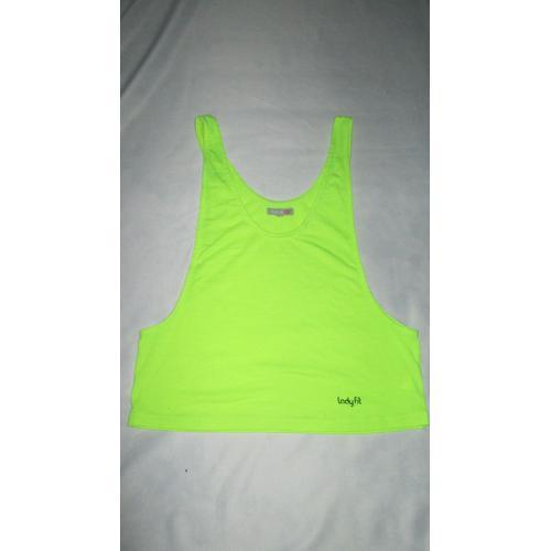 Brassière De Sport Ou Débardeur Court Jaune Fluo Taille M on Productcaster.