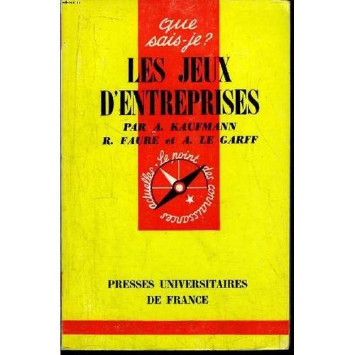 Que Sais-Je? N° 892 Les Jeux D Entreprises on Productcaster.