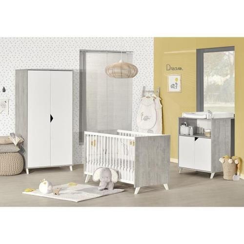 Babyprice - Scandi Gris - Commode 2 Portes Et 1 Niche - Baby Price on Productcaster.