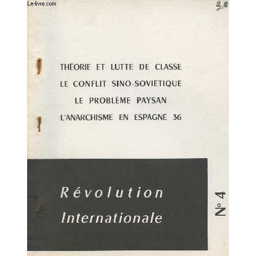 Révolution Internationale N°4 - Théorie Et Lutte De Classe, Le Conf... on Productcaster.