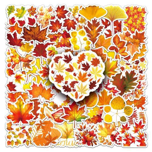 100 feuilles d'automne feuilles jaunes d'automne dessin animé feuil... on Productcaster.