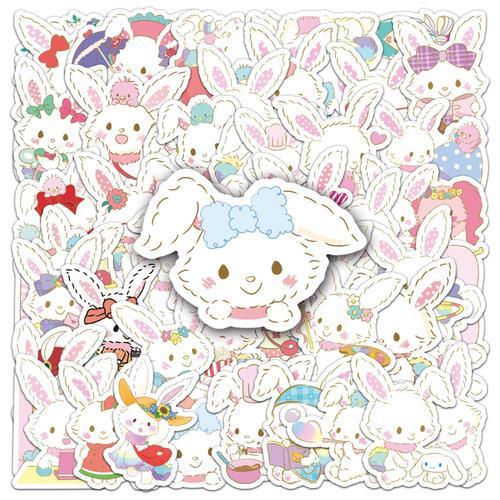 100 pièces d'autocollants de lapin souhaitant Sanrio mignon dessin ... on Productcaster.