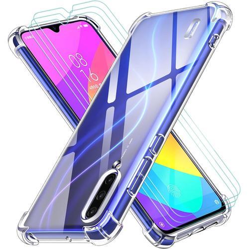 Coque Transparente Pour Xiaomi Mi 9 Lite Avec 3 Pièces De Verre De ... on Productcaster.