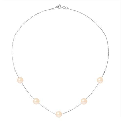 Collier Ras Du Cou Femme 5 Perles De Culture D'eau Douce Roses 7 Mm... on Productcaster.