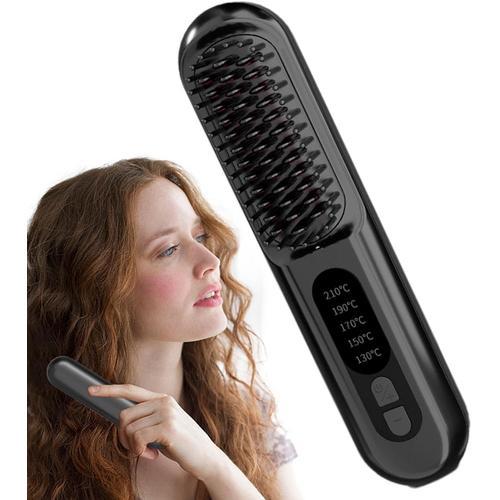 Noir Noir Générique Mini Brosse À Lisser Les Cheveux, Lisseur Porta... on Productcaster.