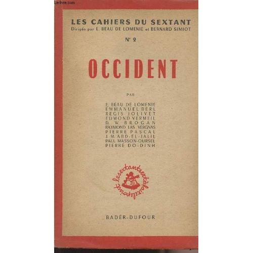 Les Cahiers Du Sextant N°2 - Occident - Evolution Historique Des No... on Productcaster.