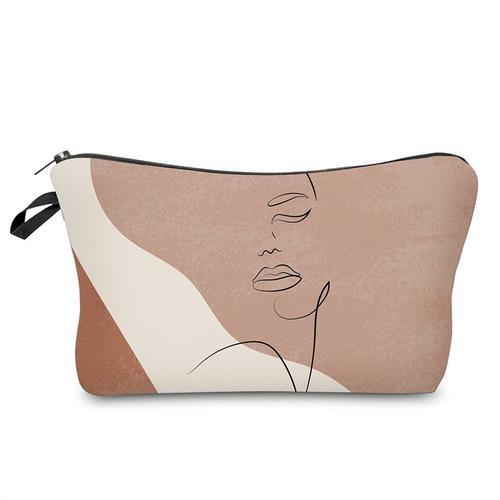 Petite trousse de maquillage, sac cosmétique à fermeture éclair, ét... on Productcaster.